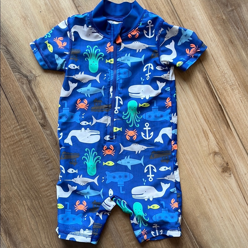 Carter’s Blue Nautical Kids One Piece Swimsuit